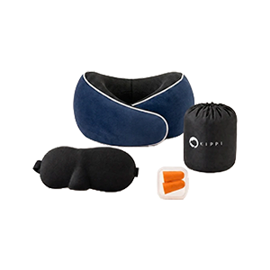 Kit para viaje Memory Foam azul Kippi